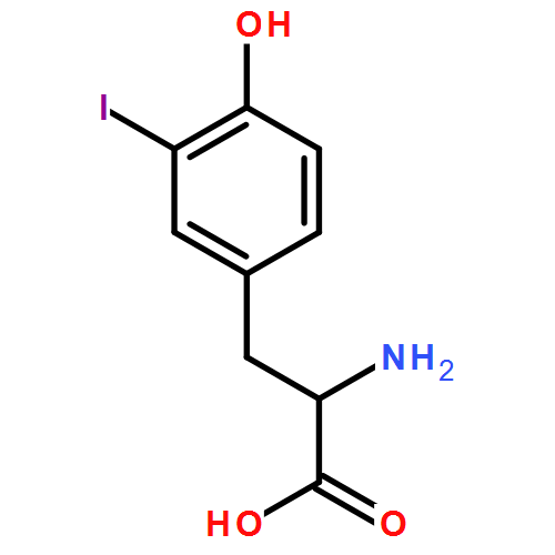 3-碘-L-酪氨酸|70-78-0结构图