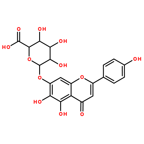 野黄芩苷CAS27740-01-8结构式