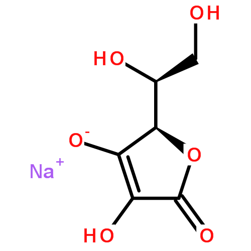 抗坏血酸钠|134-03-2结构式