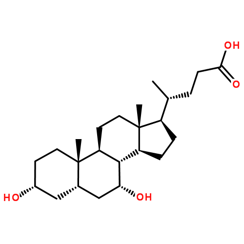 鹅去氧胆酸|474-25-9结构式