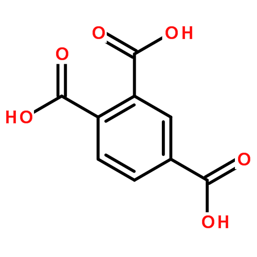 1,2,4-苯三甲酸|528-44-9结构式