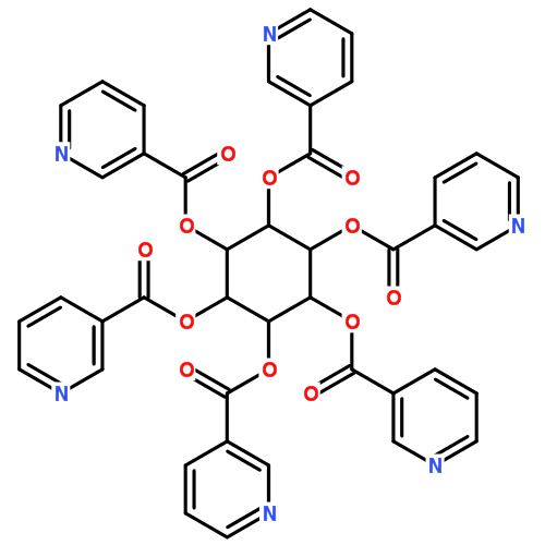 肌醇烟酸酯|6556-11-2结构式