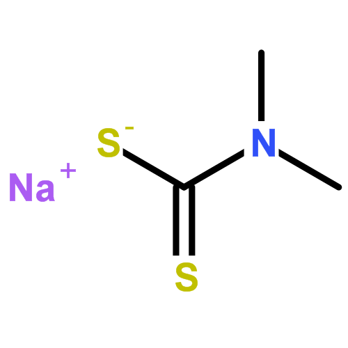 二甲基二硫代氨基甲酸钠|128-04-1结构式