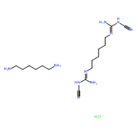 聚(六亚甲基双氰基胍-六亚甲基二胺)盐酸盐|27083-27-8结构式