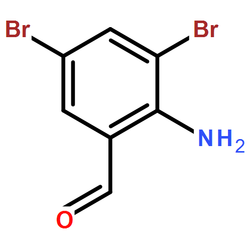 2-氨基-3,5-二溴苯甲醛|50910-55-9结构式